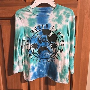 Mickey Mouse Long Sleeve Shirt Tie-dye